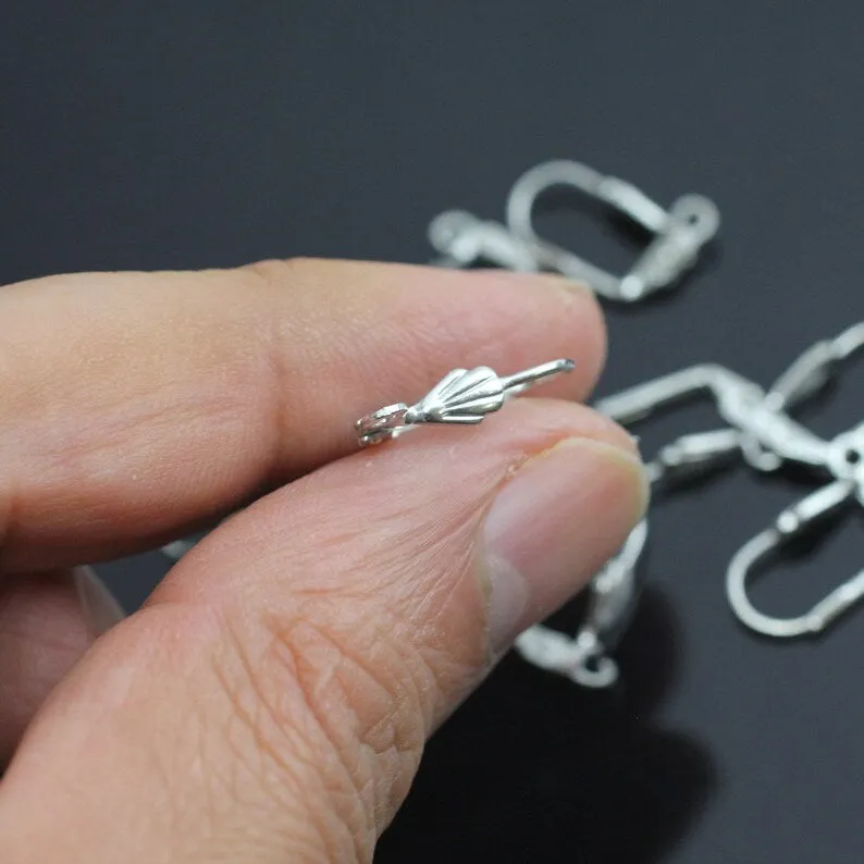 10 Pairs (20 Pcs) silver color leverback earwire