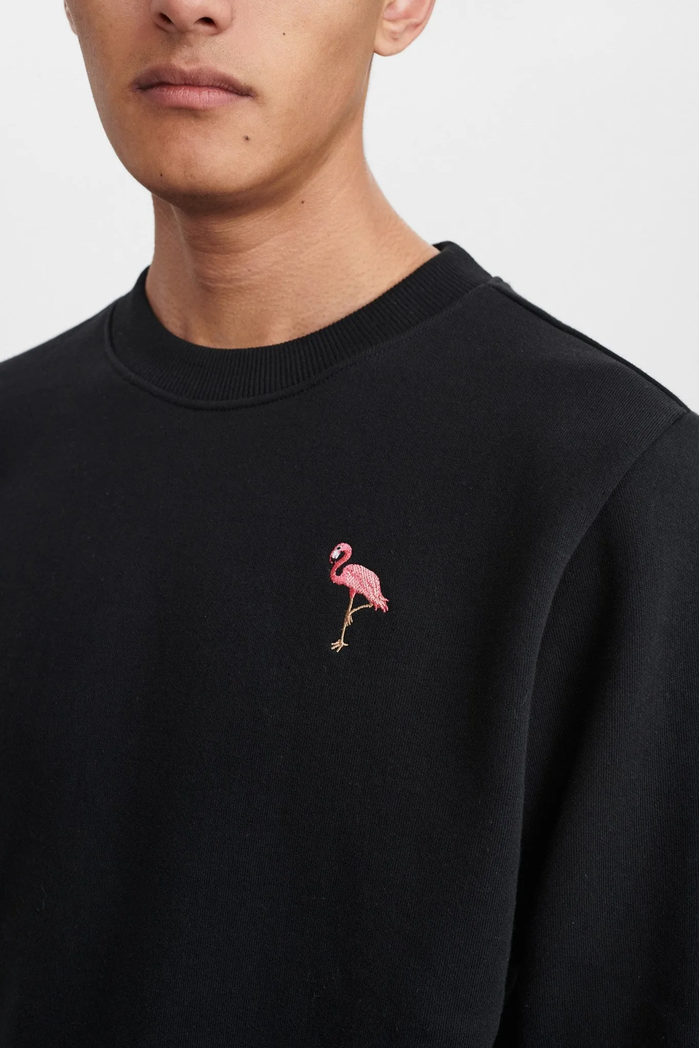 AKALLEN EMBROIDERY SWEAT - Brown Rice