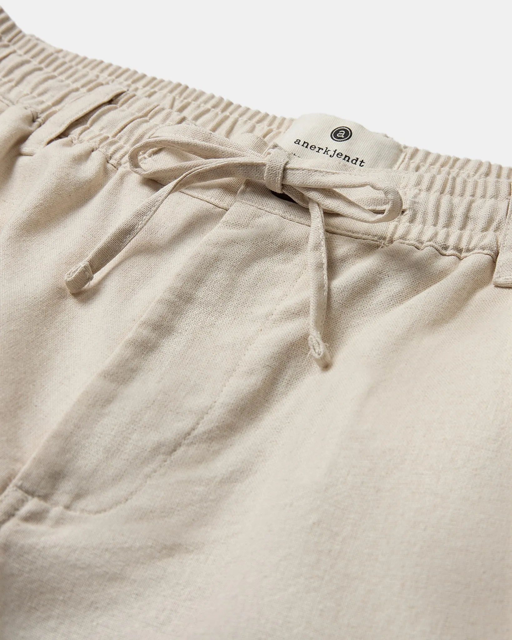 AKJAN COT/LINEN ELA PANTS - Brown Rice