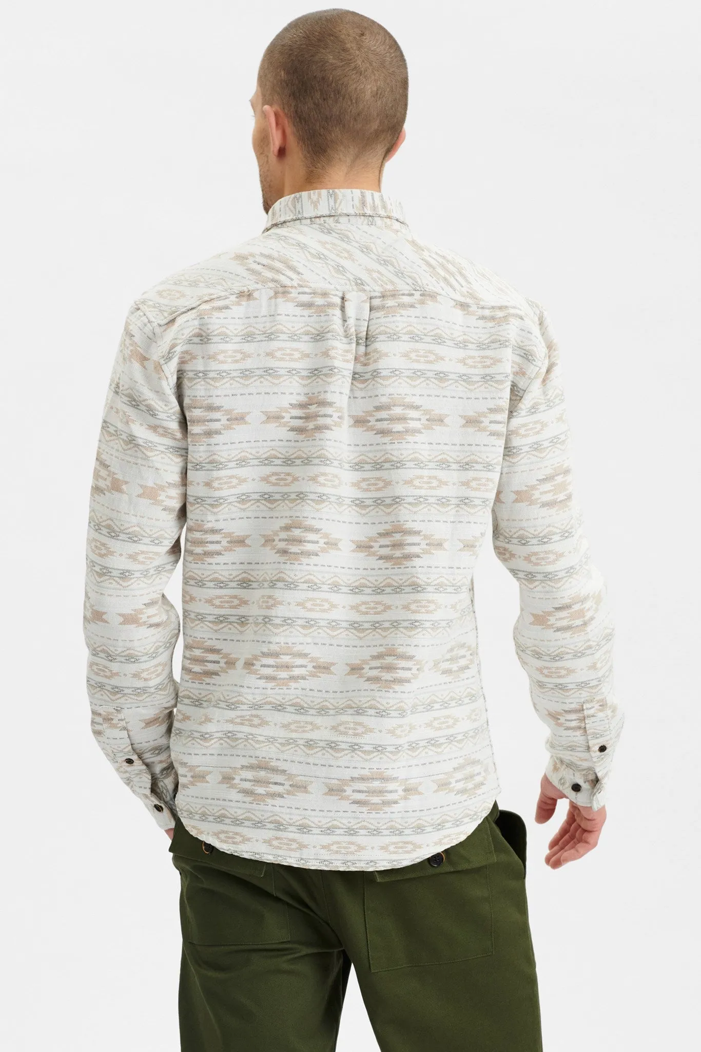 AKKONRAD JACQARD SHIRT - Brown Rice