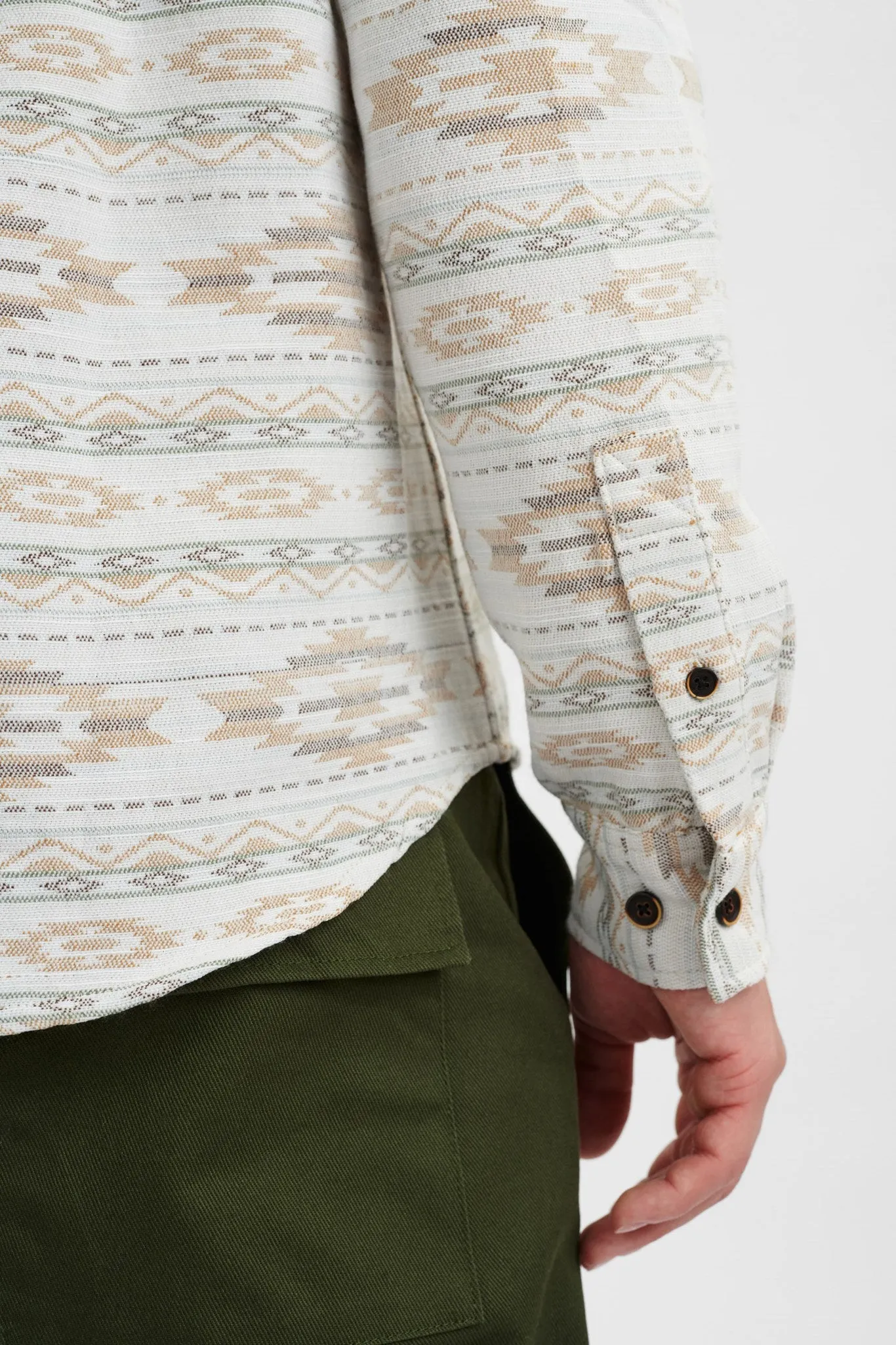 AKKONRAD JACQARD SHIRT - Brown Rice