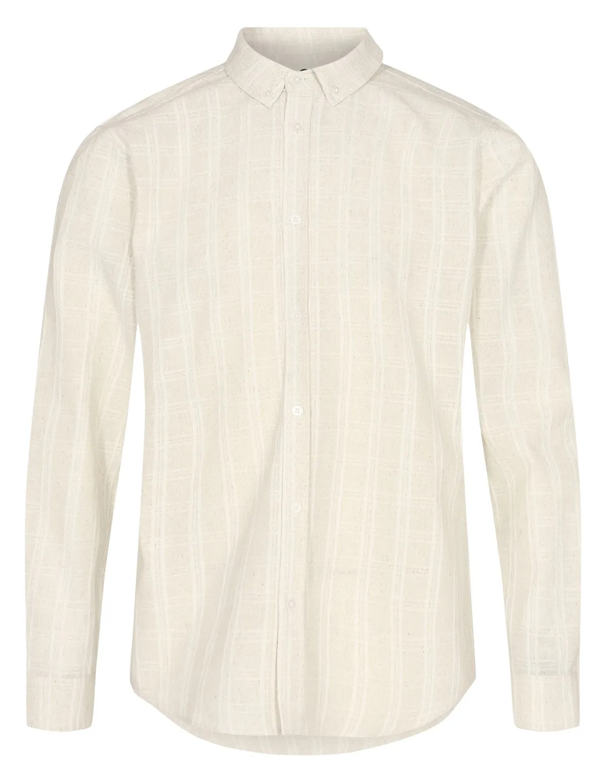 AKKONRAD L/S CHECK SHIRT - Brown Rice