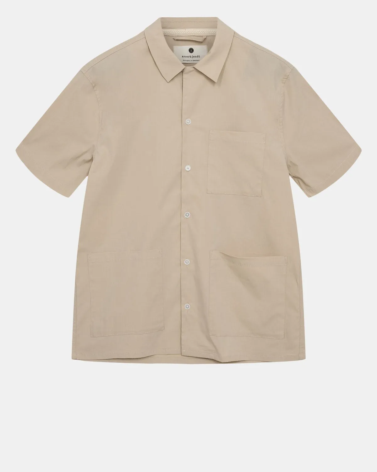 AKKURT S/S POCKET SHIRT - Brown Rice