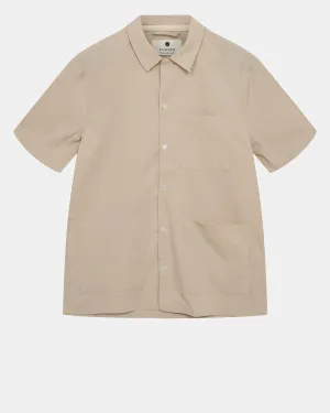 AKKURT S/S POCKET SHIRT - Brown Rice