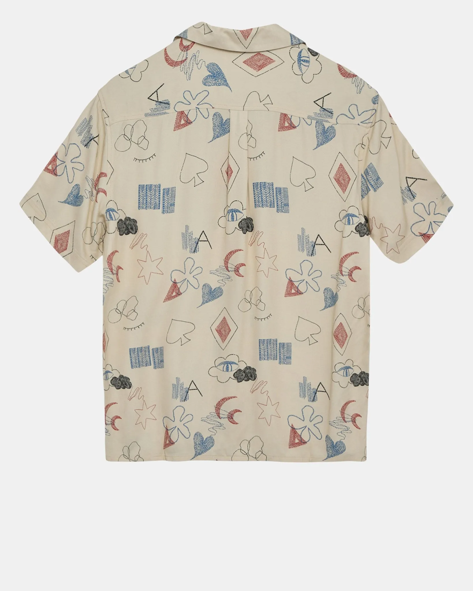 AKLEO S/S VISCOSE AOP - Brown Rice