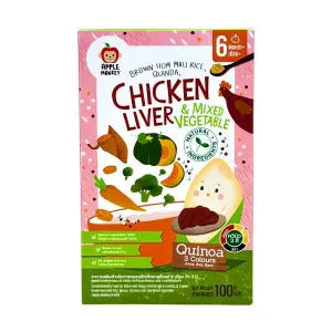 Apple Monkey Brown Chicken Liver & Mixed Vegetable 100g (6m )