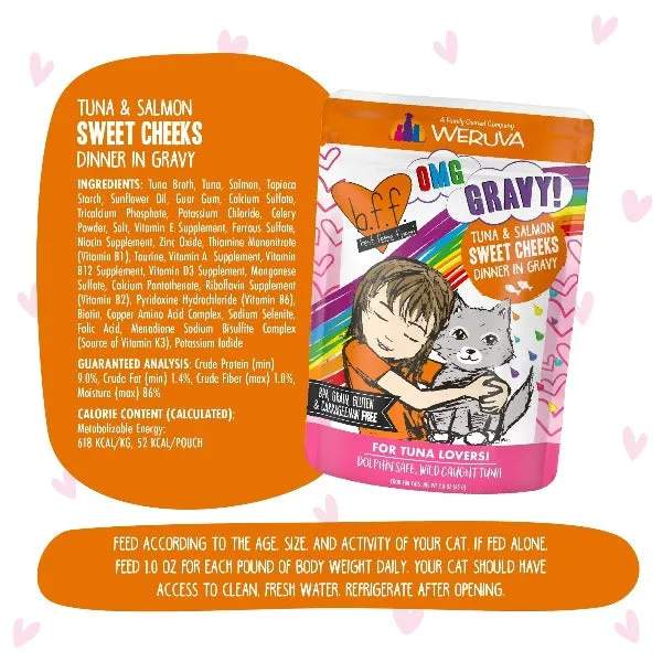 B.F.F. Sweet Cheeks Tuna & Salmon Dinner in Gravy Pouch Cat Food