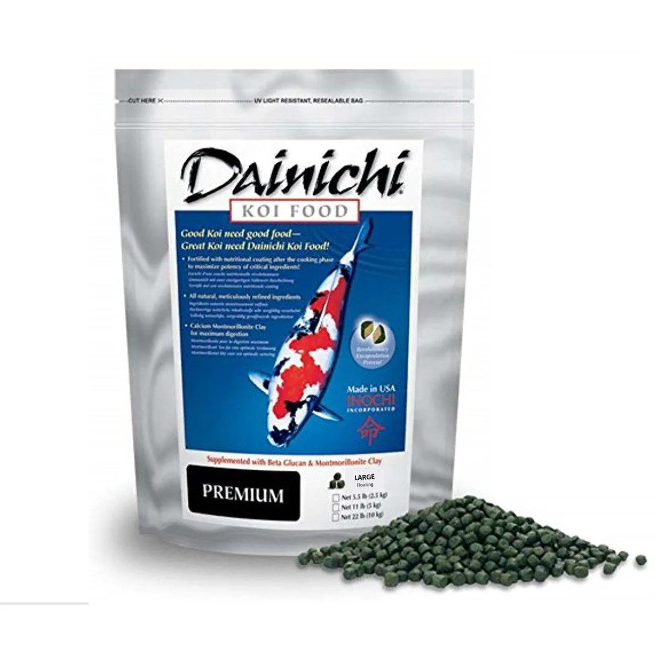 Premium Dainichi Koi Food - High Nutrition Formula for Vibrant Growth and Color Enhancement