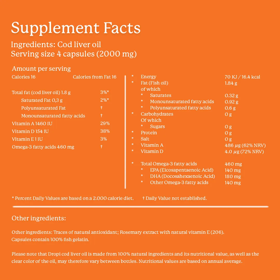 Dropi 60 Cap Cod Liver Oil