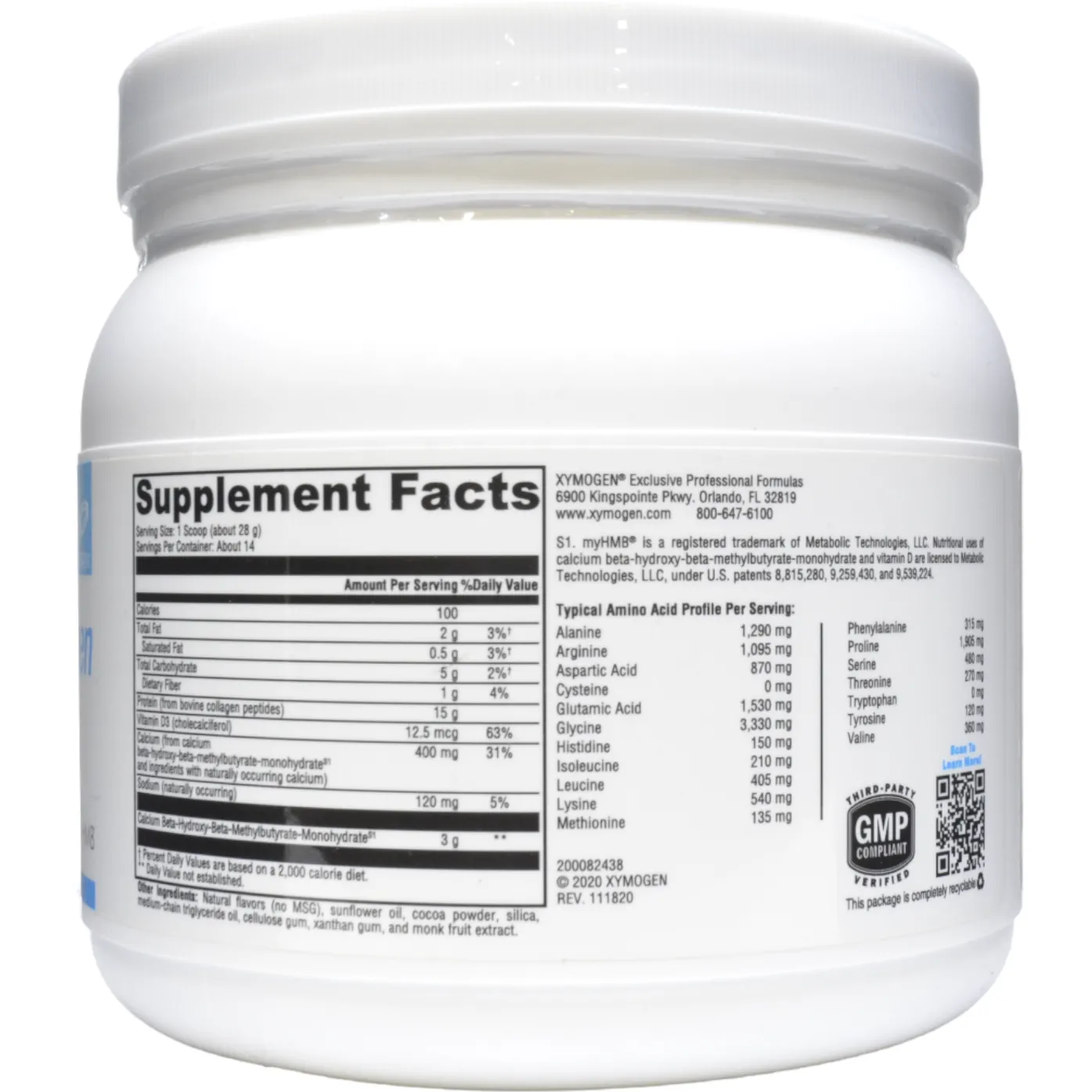 FIT Food Lean Collagen Mocha Latte 14 Servings by Xymogen