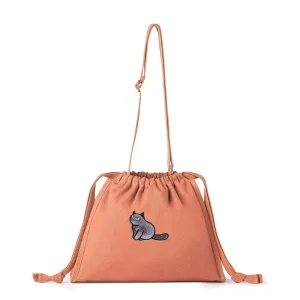 Furry Drawstring 37 - Salmon