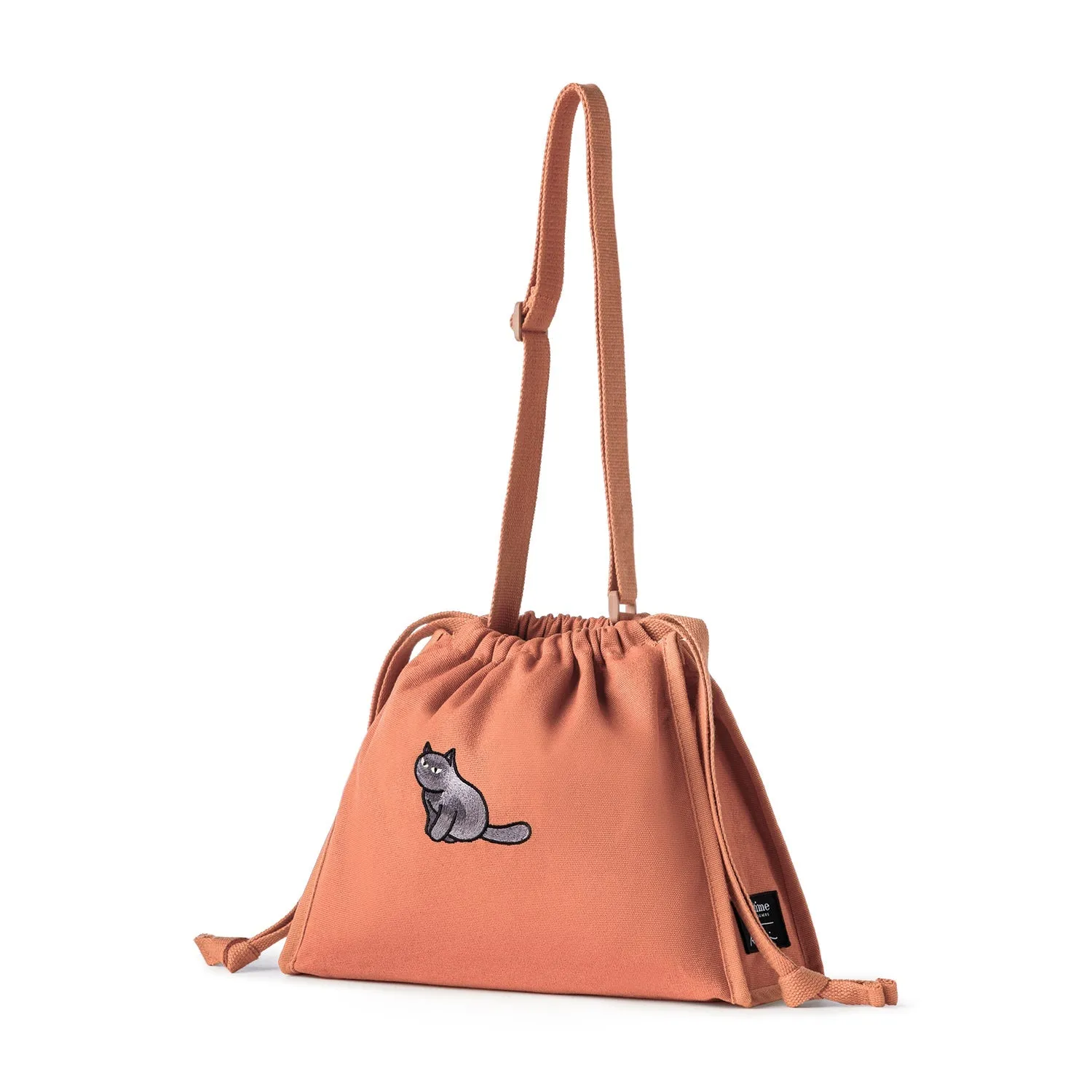 Furry Drawstring 37 - Salmon