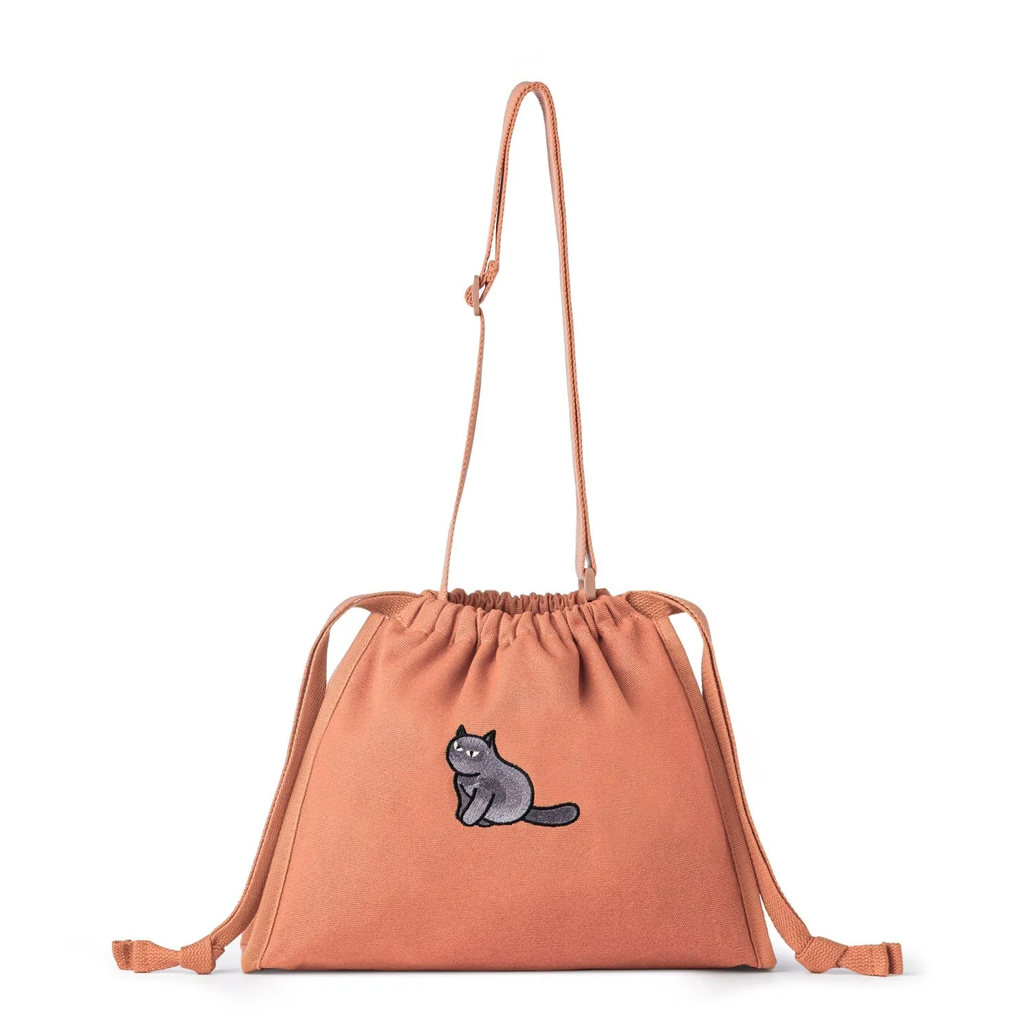 Furry Drawstring 37 - Salmon