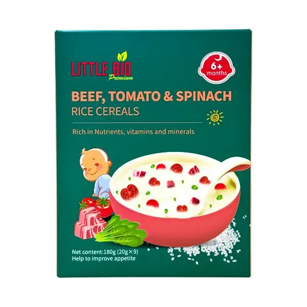  Little Bio Beef, Tomato & Spinach Rice Cereals 250g (6m )