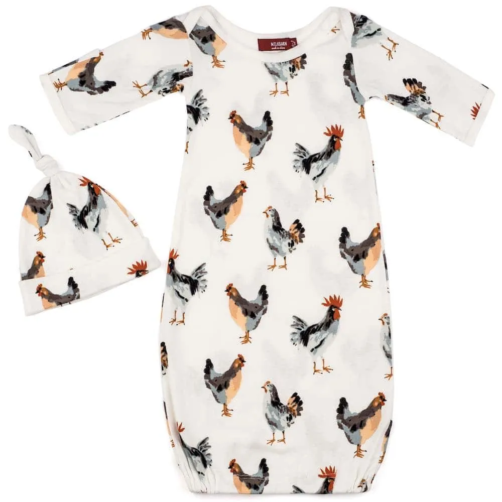 O Baby Gown/Hat Set