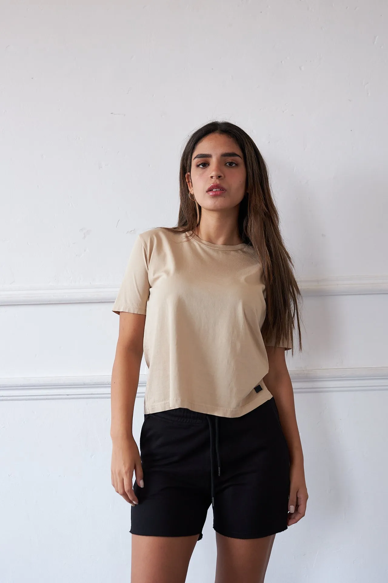 Premium Pima SS24 Womens Tee - Brown Rice