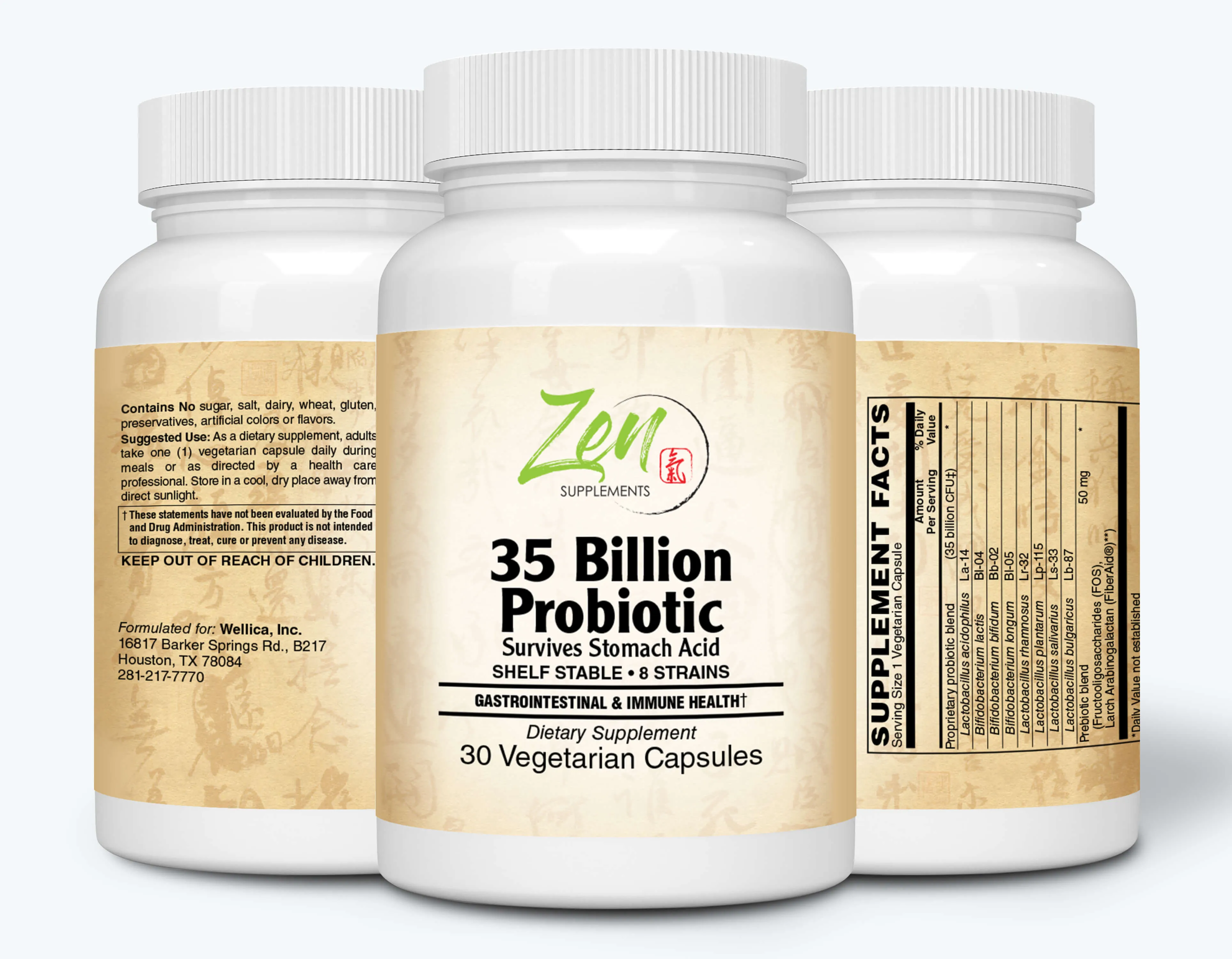 Probiotic with 35 Billion CFU and 8 Strains - 30 Vegcaps