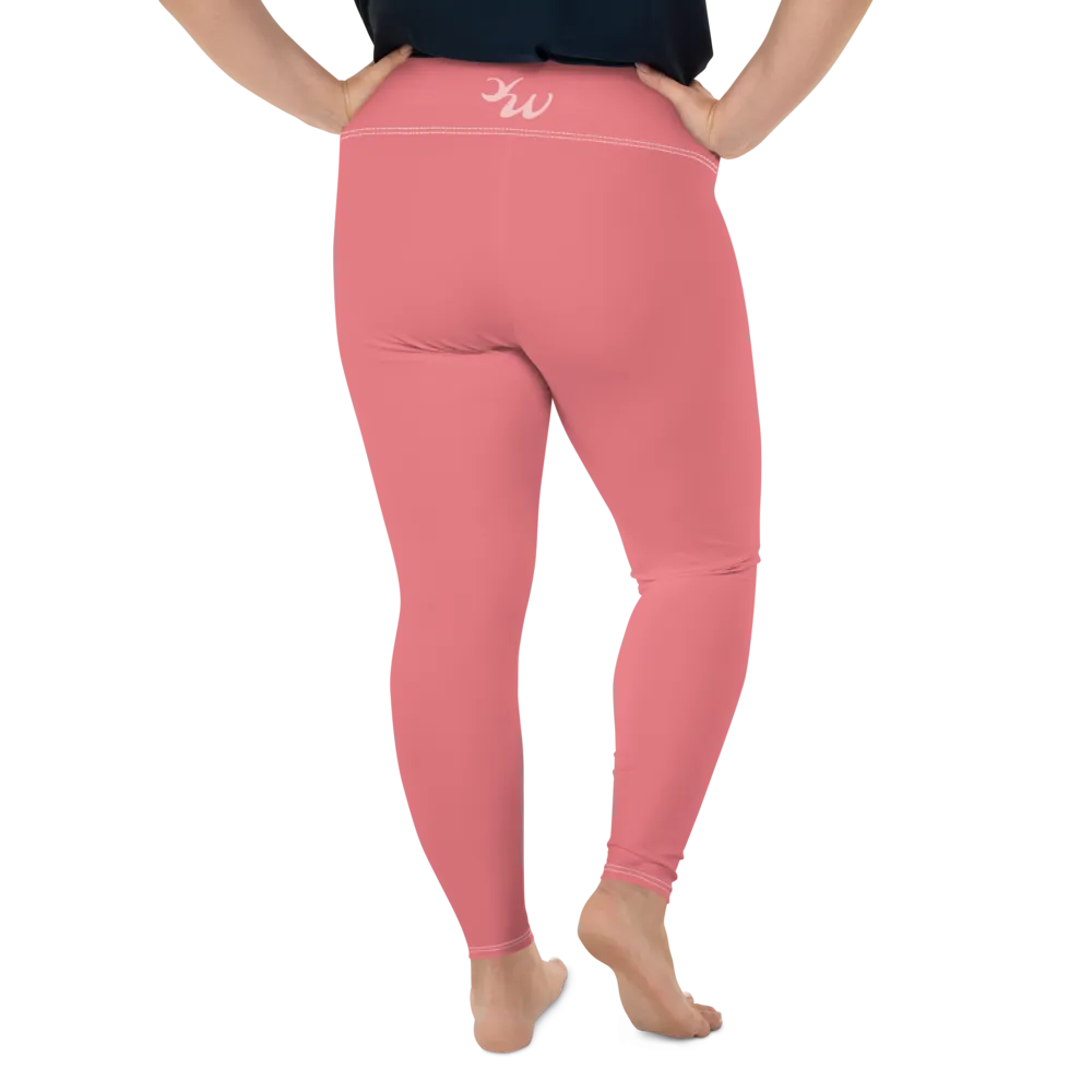 Salmon Pink Plus Size Leggings