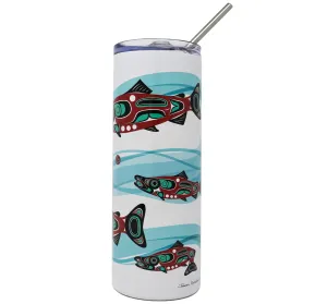 Salmon Run Formline Tumbler w/ Straw