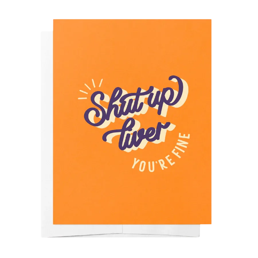 Shut up Liver - Christmas Card Orange