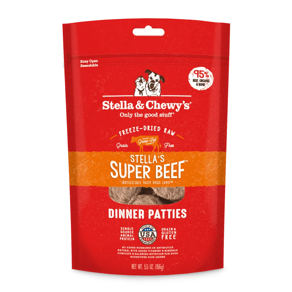 Stella & Chewy's Stella's Super Beef Dinner Patties Freeze-Dried Dog Food