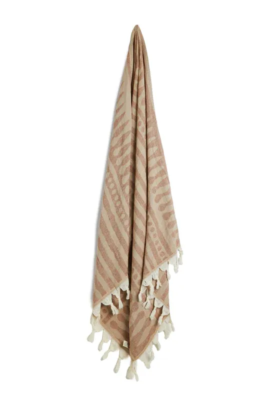 Stripe Turkish Towel - Brown