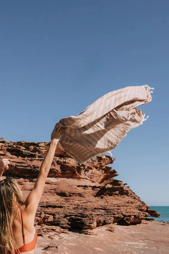 Stripe Turkish Towel - Brown