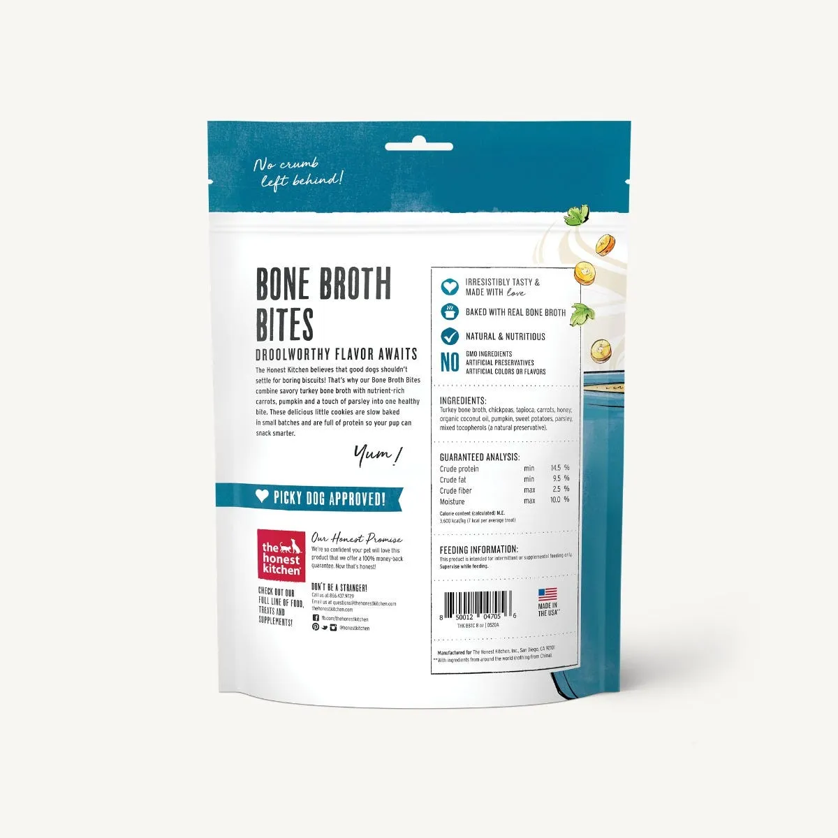 The Honest Kitchen Bone Broth Bites - Roasted with Turkey Bone Broth & Pumpkin