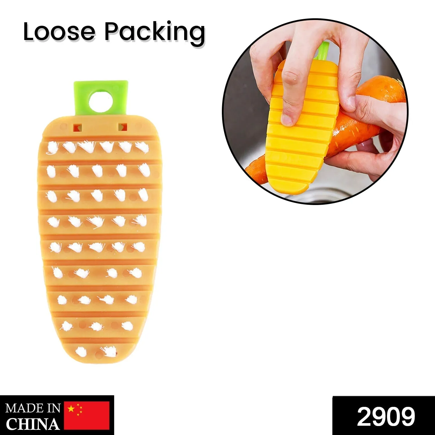Vegetable Scrubbing Brush, Vegetable Scrubber NonToxic Fruit Brush Carrot Shape Vegetable Brush for Potato for Vegetable