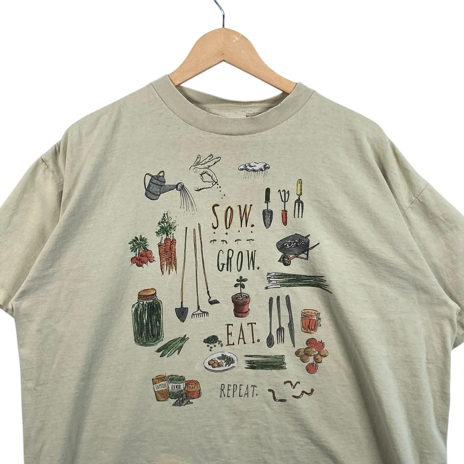 Vintage Sow, Grow, Eat, Repeat Gardening Tee