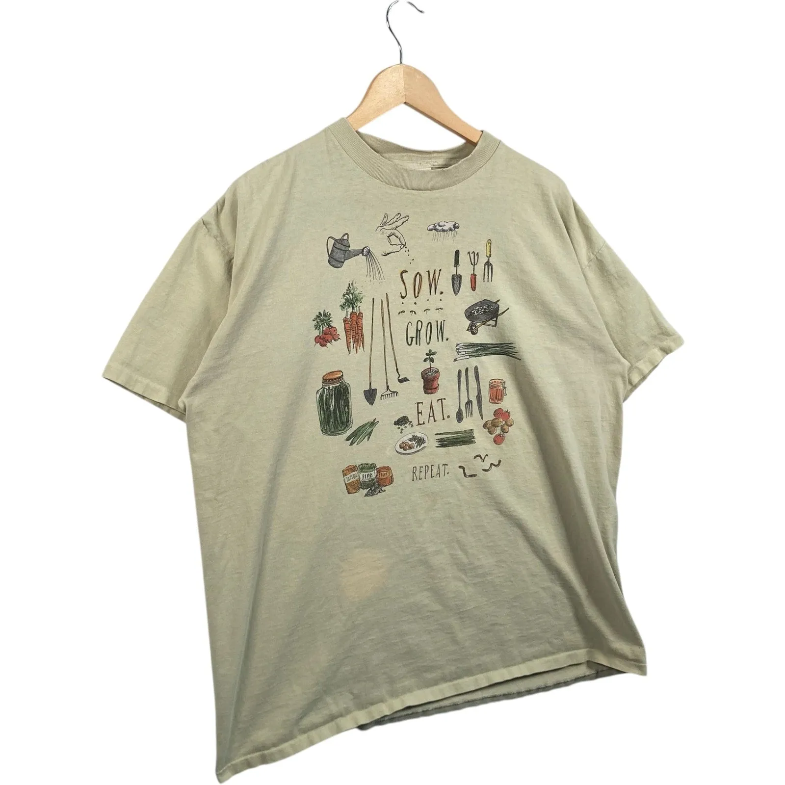 Vintage Sow, Grow, Eat, Repeat Gardening Tee
