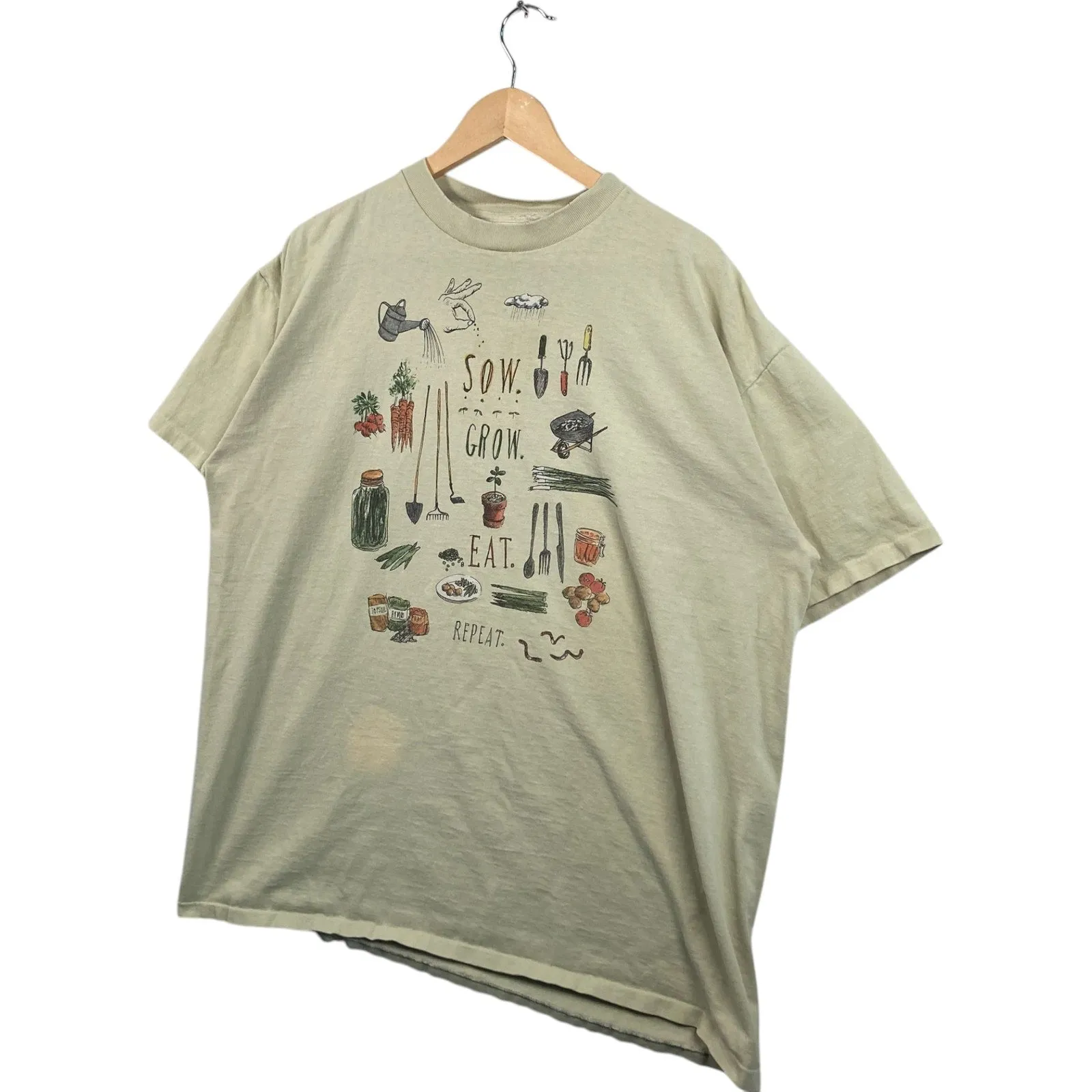 Vintage Sow, Grow, Eat, Repeat Gardening Tee