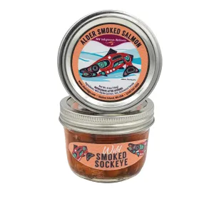 Wild Alaskan Smoked Sockeye Salmon - 2 Jars